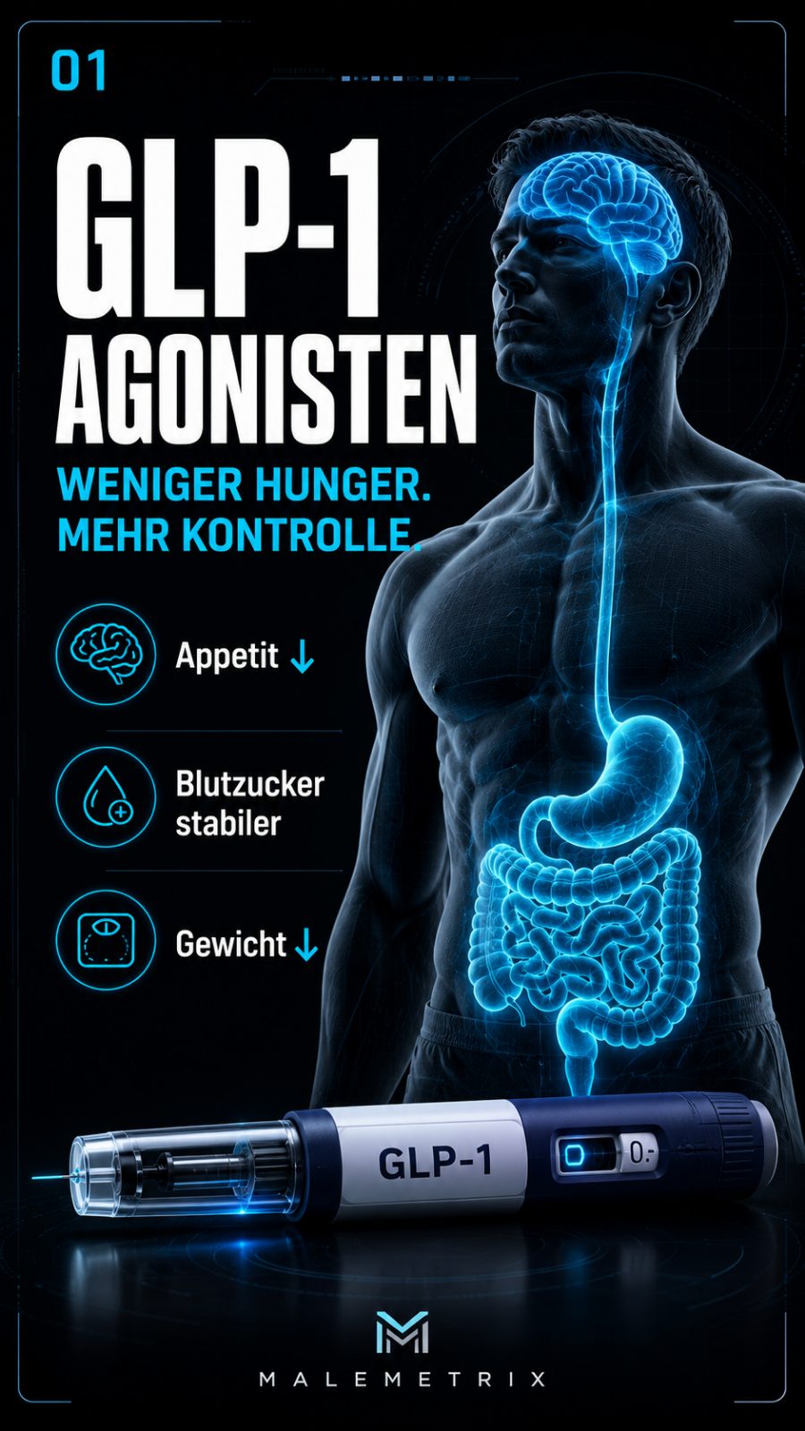 GLP-1-Agonisten: weniger Hunger, mehr Kontrolle — Appetit runter, Blutzucker stabiler, Gewicht runter