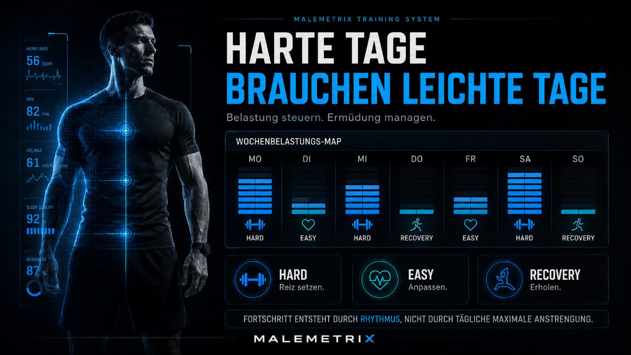 Harte Tage brauchen leichte Tage: Wochen-Belastungs-Map mit Hard, Easy und Recovery